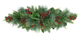 40" Pine Centerpiece with Magnolia Leaf, Berry & Cones