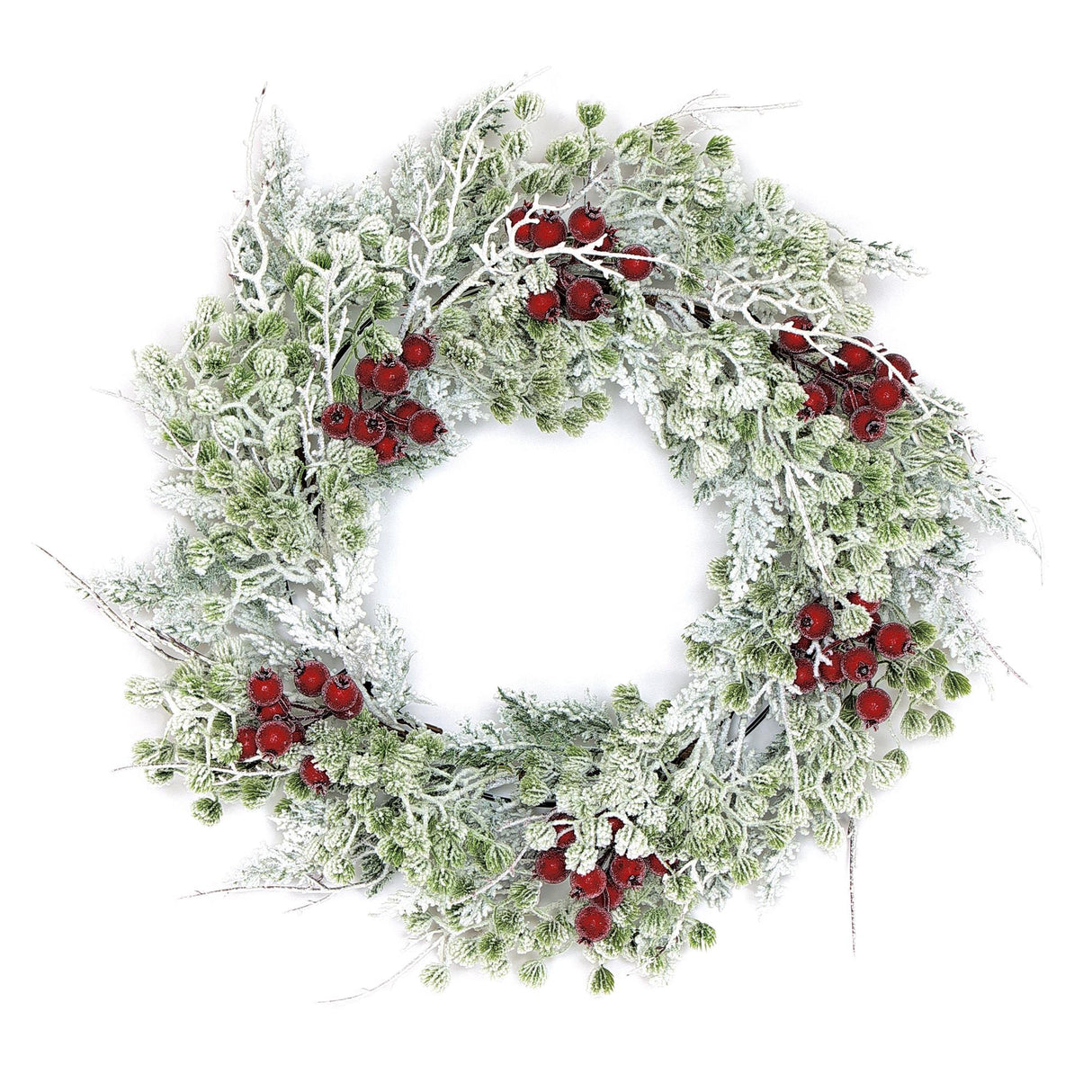 24" Snow Ming Mountain Pine Wreath