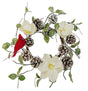 16" Magnolia, Pinecone & Cardinal Candle Ring