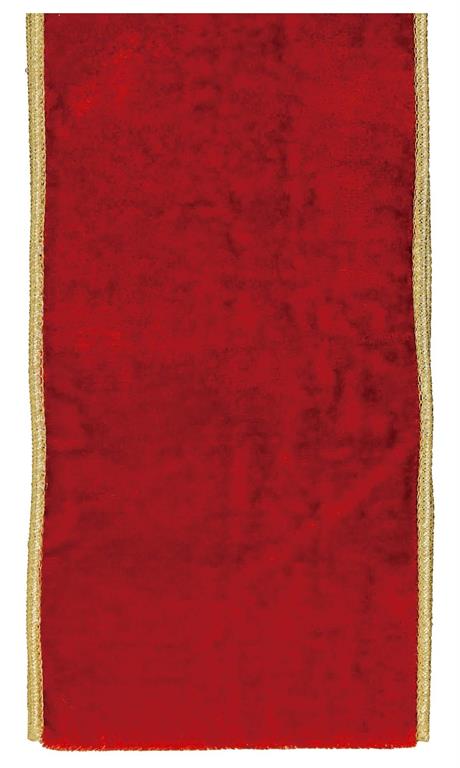 4" Red Velvet Ribbon Bolt