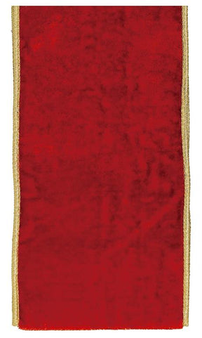 4" Red Velvet Ribbon Bolt