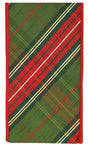 4" Red Plaid Dupioni Ribbon Bolt