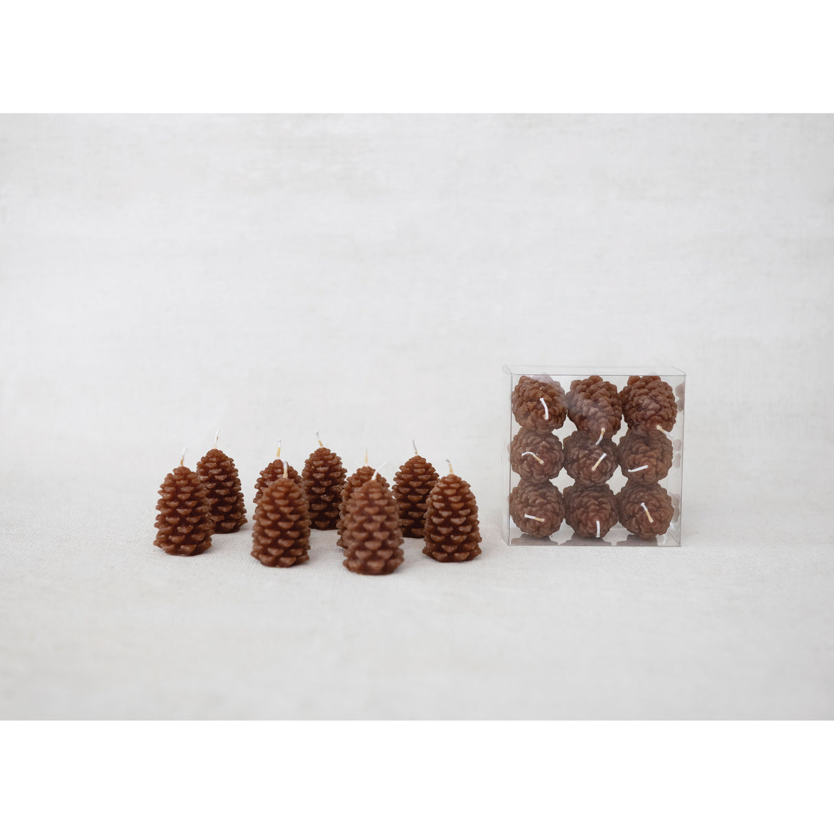 Pinecone Shaped Tealight Box of 9