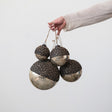Mercury Glass Ball Ornament with Stars