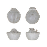 Stoneware Santa/Snowman Shaped Bowl - 2 Styles