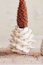 Cream Stoneware Pinecone Shaped Taper Holder