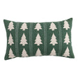 Winter Trees Green Lumbar Pillow