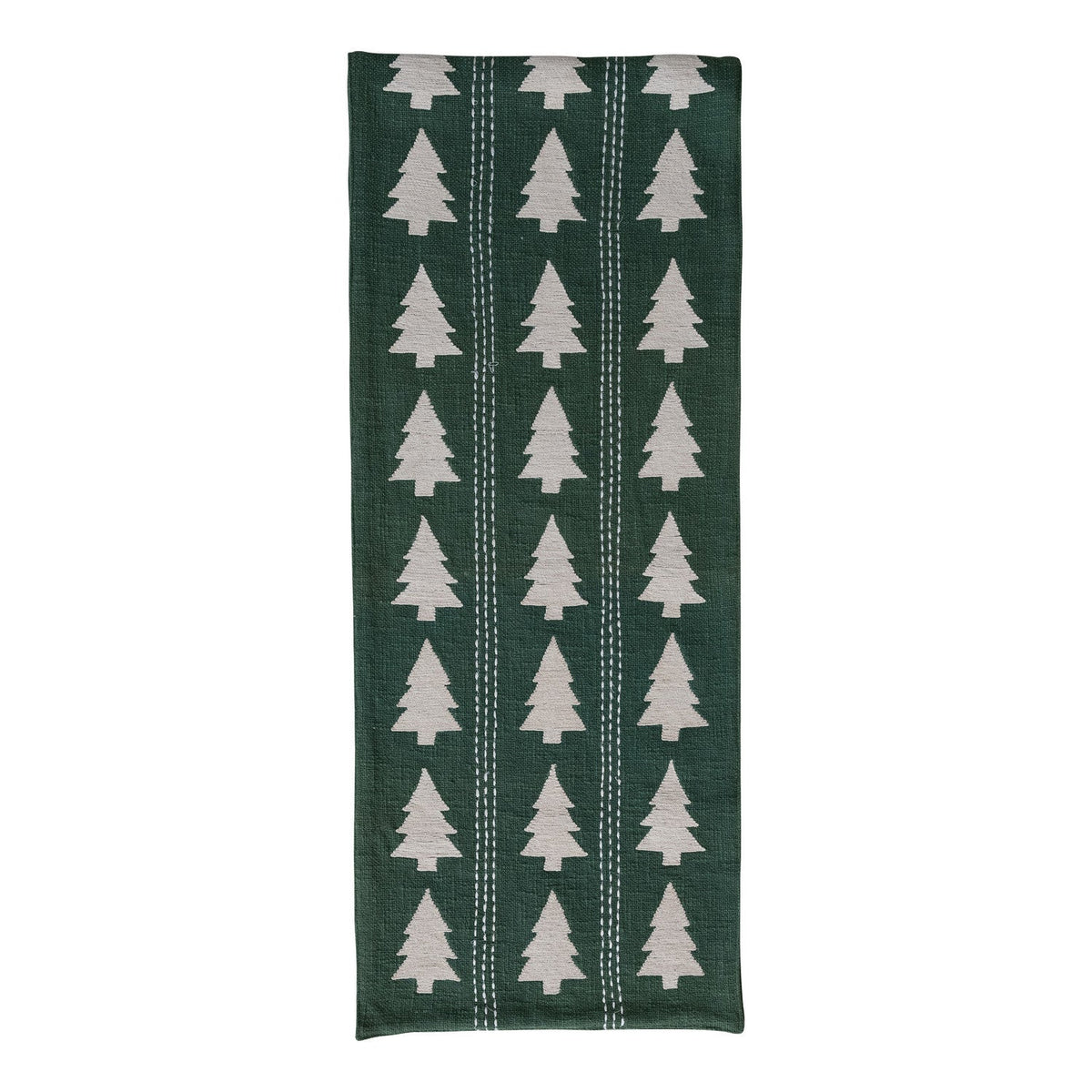 Winter Trees Green Table Runner