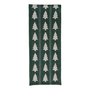 Winter Trees Green Table Runner