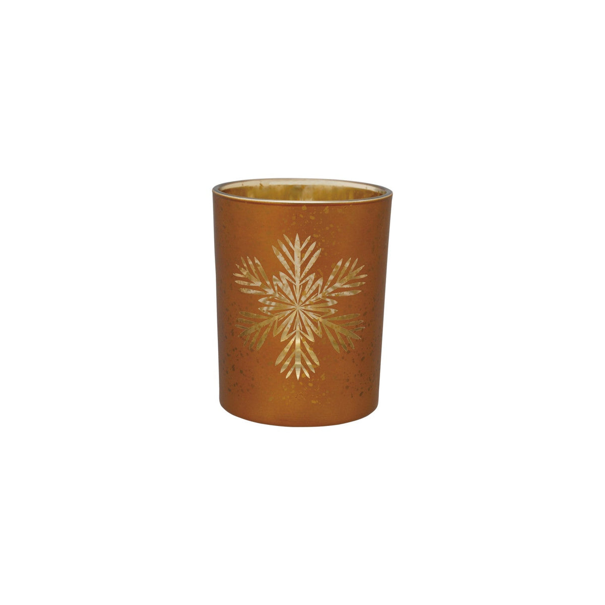Snowflake Mercury Glass Votive Holder