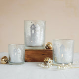 White Mercury Glass Votive Holder