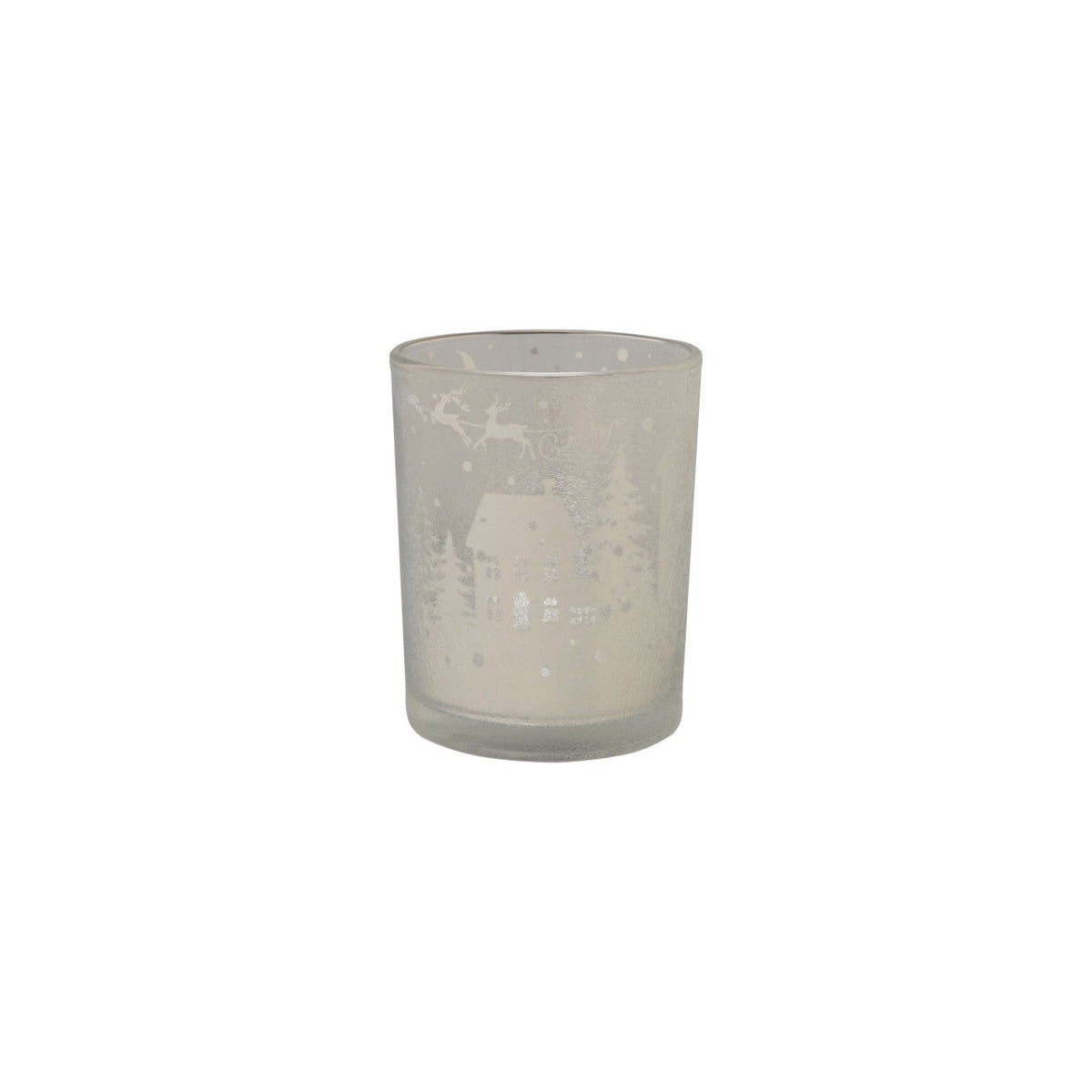White Mercury Glass Votive Holder