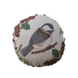 Seasonal Botanicals Bird Linen Printed Round Pillow