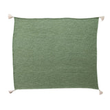 Stonewashed Green Woven Cotton Slub Throw