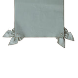 Metallic Silver Thread Table Runner with Detachable Bows
