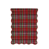 Tartan Plaid Cotton Scalloped Table Runner
