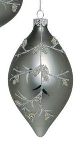 Winter Branch Platinum Ornament - 3 Styles