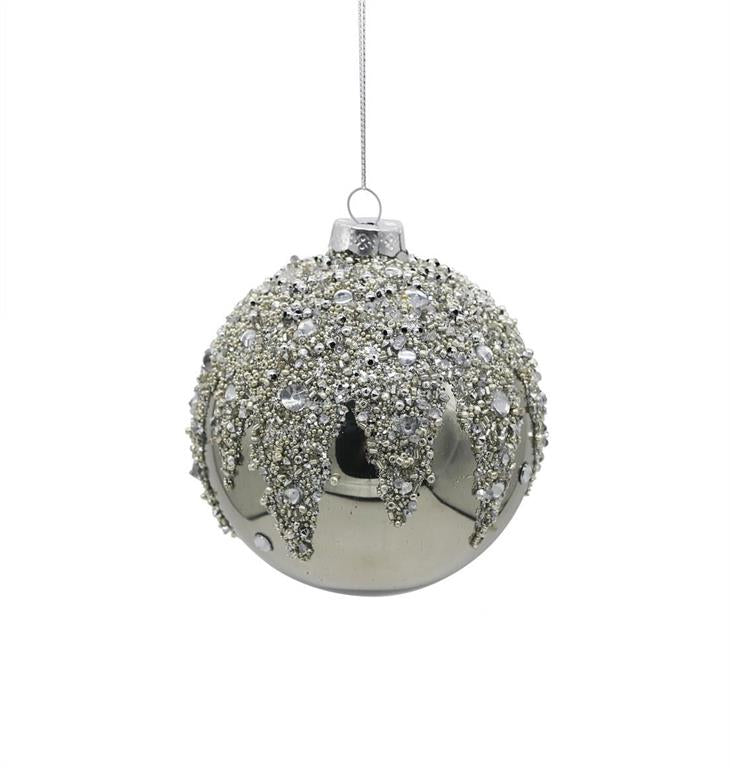 Raining Diamonds Glass Ornament