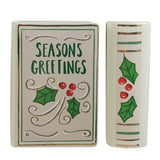 Ceramic Holiday Book Shaped Vase - 4 Styles