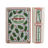 Ceramic Holiday Book Shaped Vase - 4 Styles