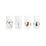 Acrylic Drinking Glass with Embedded Holiday Icons - 4 Styles