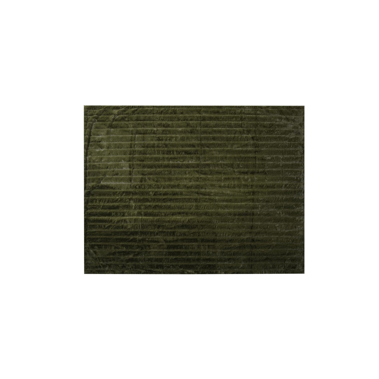 Emerald Faux Fur Ribbed Throw Blanket