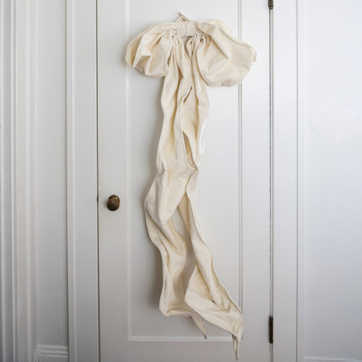 Oversized Fabric Velvet Bow with Velcro Closure