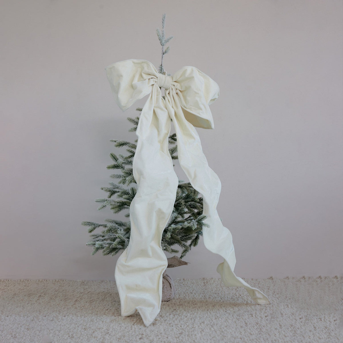 Oversized Fabric Velvet Bow with Velcro Closure