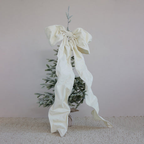 Oversized Fabric Velvet Bow with Velcro Closure