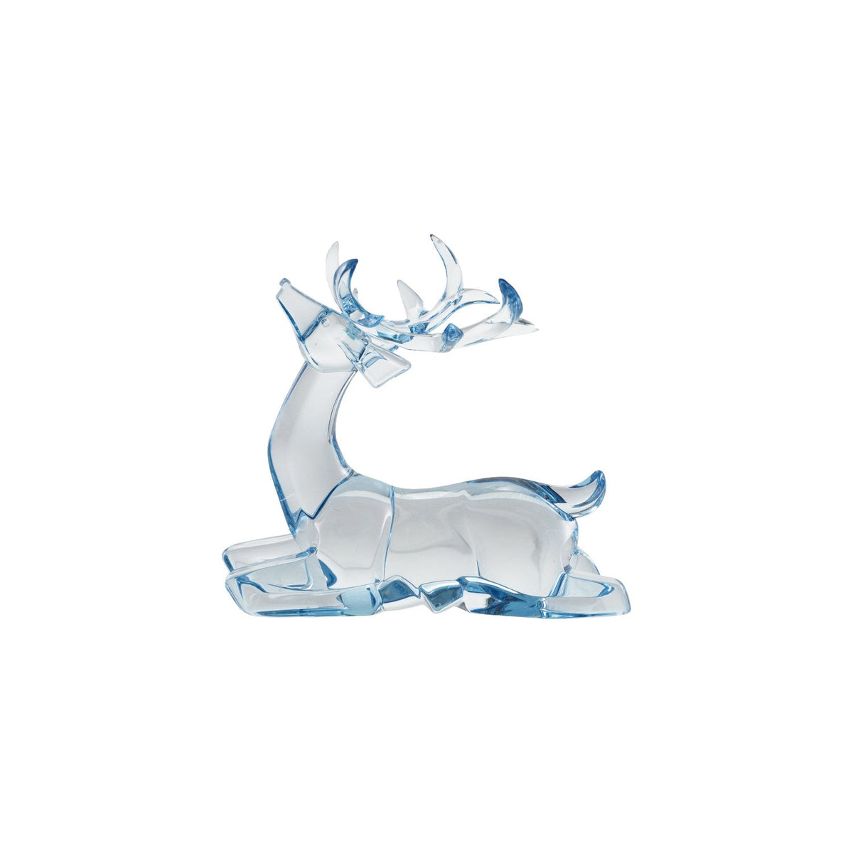 Blue Acrylic Sitting Deer