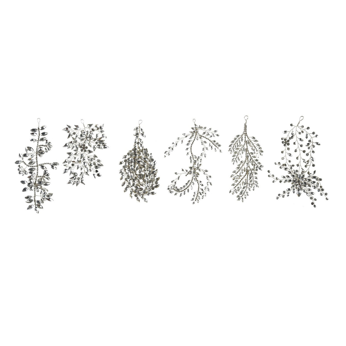 Acrylic & Wire Jeweled Ornament - 6 Styles