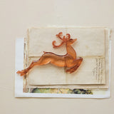 Amber Acrylic Deer Ornament