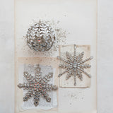 Jewels & Glitter Metal Ball Ornament