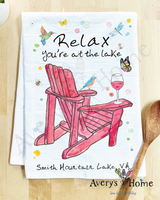 Relax At the Lake Tea Towel