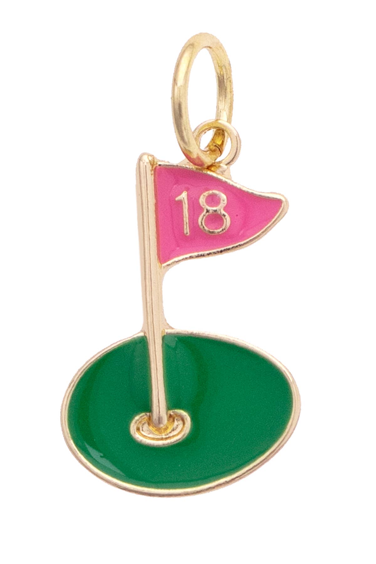 Putting Green Charm in Green and Pink