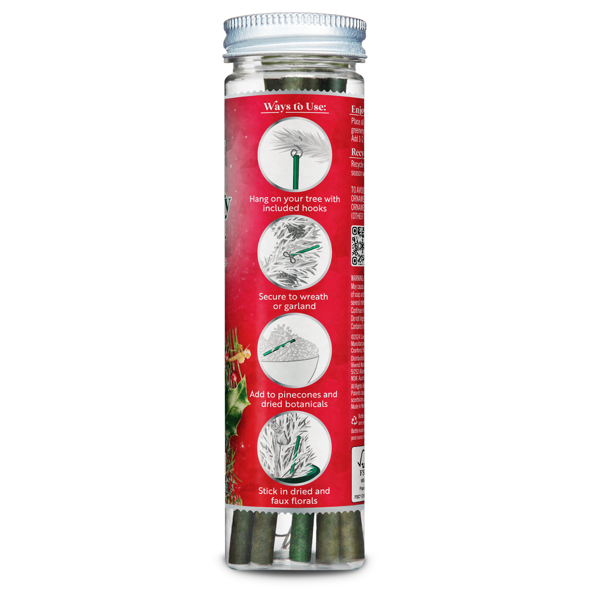 Snowberry Pine Tree Scented Ornaments