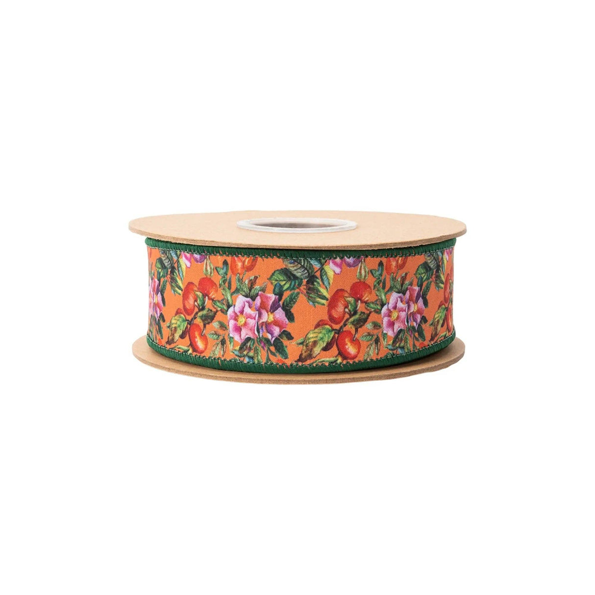 1.5" Fall Floral Wired Dupioni Ribbon Bolt
