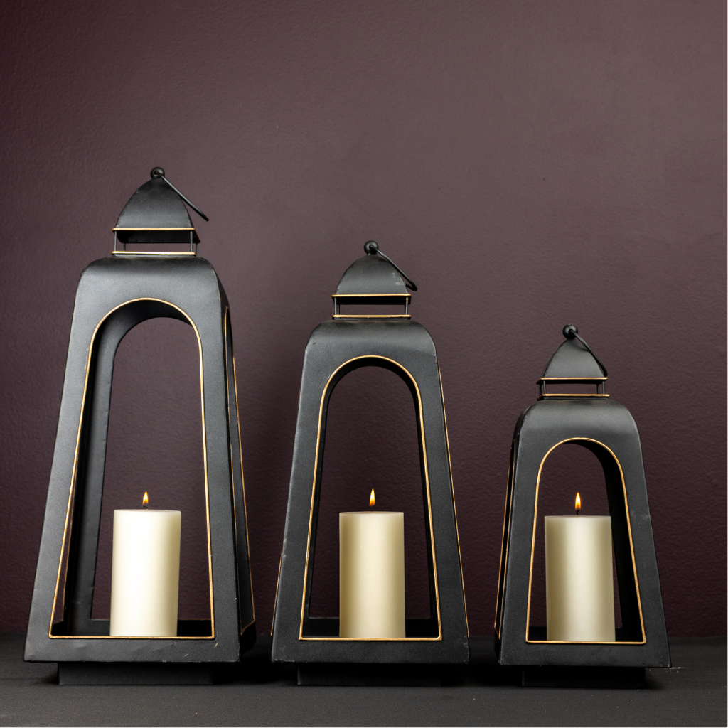 Onyx Ember Modern Lantern home decor accent from Magnolias Home Decor