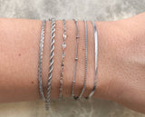 Sparkle Rope Dainty Silver Bracelet - Waterproof