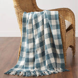 River Blue Heritage Check Throw Blanket