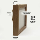 White Floral Prints On Black Wood Art