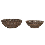 McAllen Woven Vine & Metal Bowl- 2 Sizes