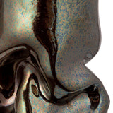 Iridescent Brown Stoneware Organic Shaped Vase