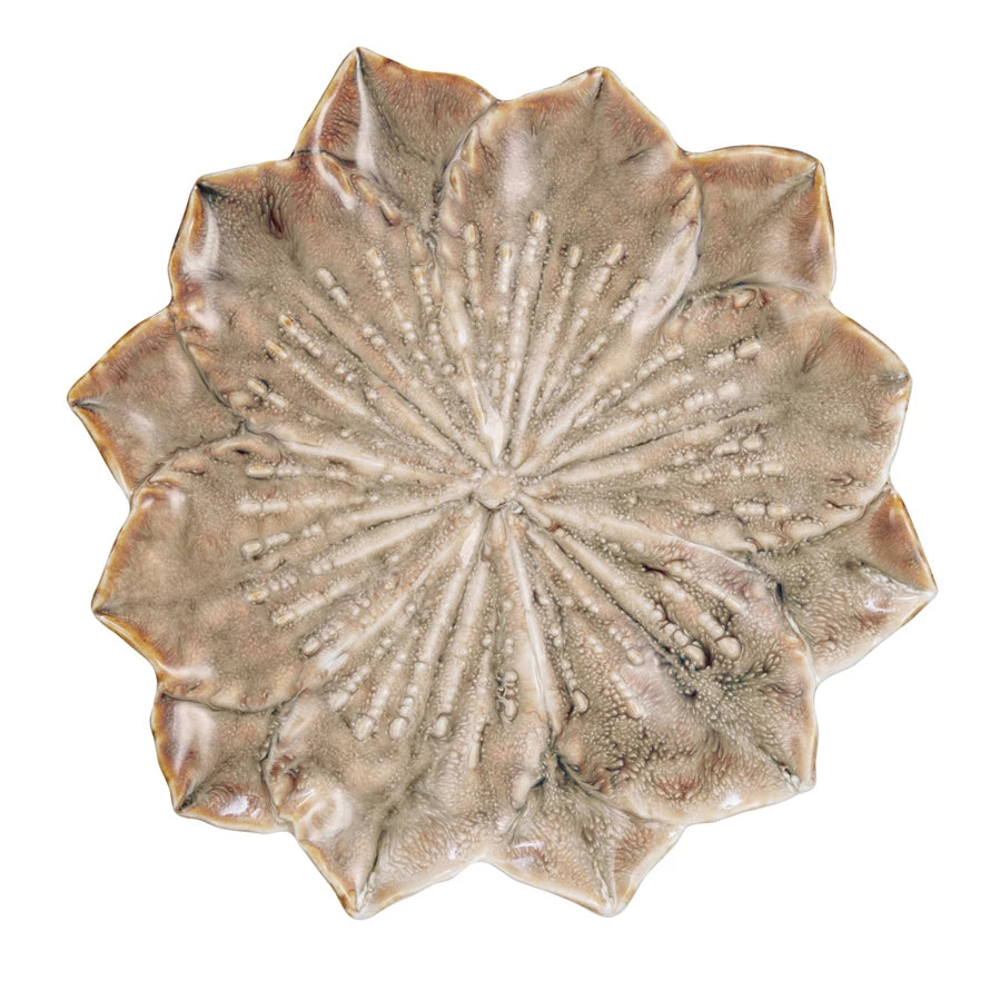 10" Ivory Flower Shaped Plate