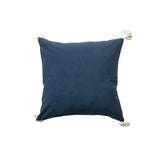 Aqua Serenity Velvet Tassel Pillow