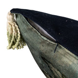 Aqua Serenity Velvet Tassel Pillow