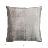 Silver Foil Natural Cotton Printed Pillow