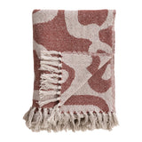 Brown Abstract Jacquard Throw Blanket