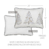 Christmas Tree Embroidered Beaded Pillow