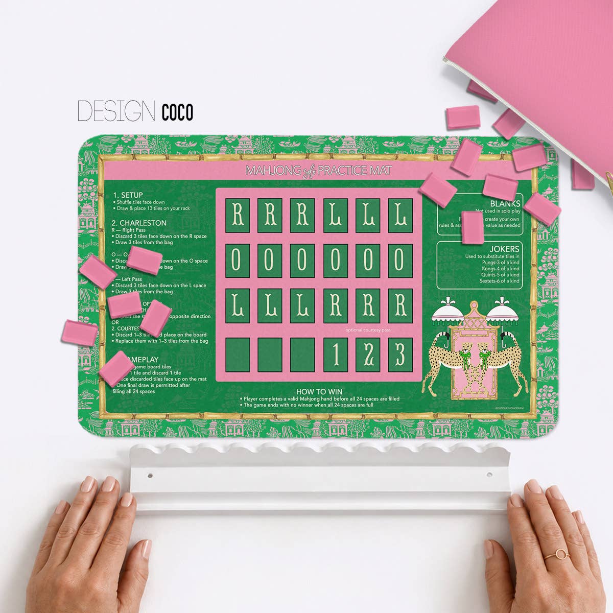 Mahjong Practice Mats Neoprene Design Coco